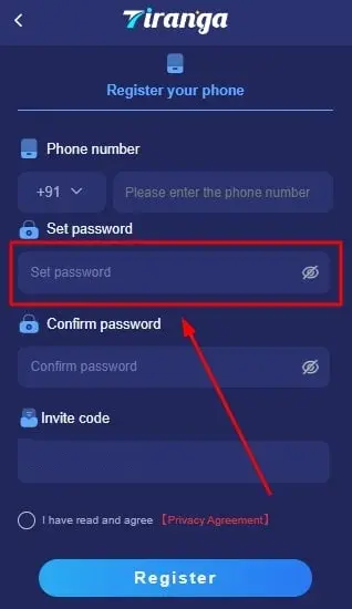 Type Password